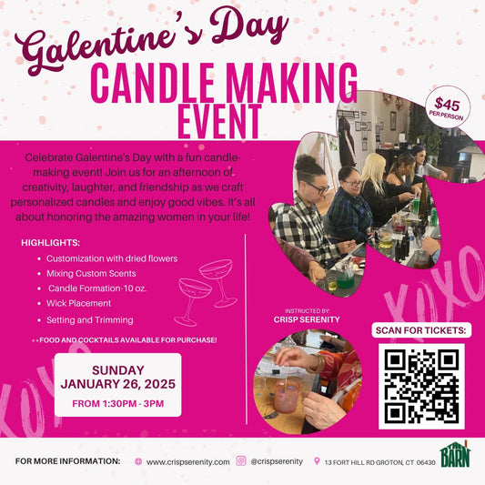 Galentine’s day candle making event